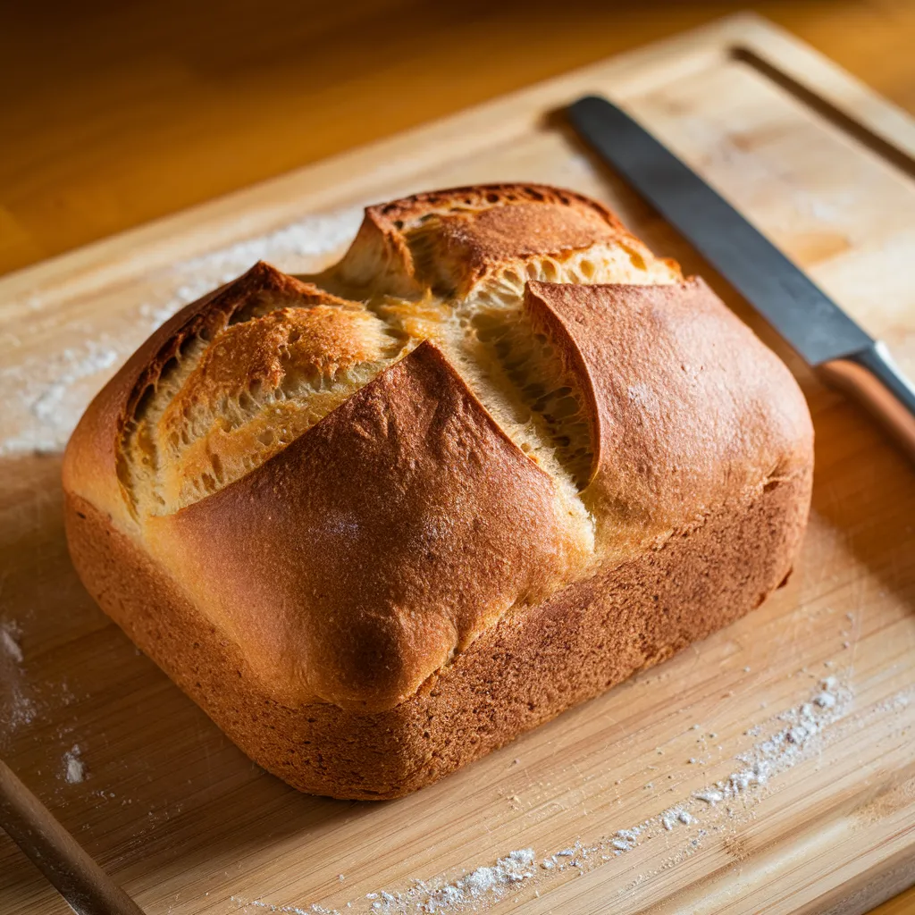 Experience bakery-quality results at home with this golden-brown loaf from a Cuisinart bread machine recipe. Fresh, warm, and irresistibly delicious