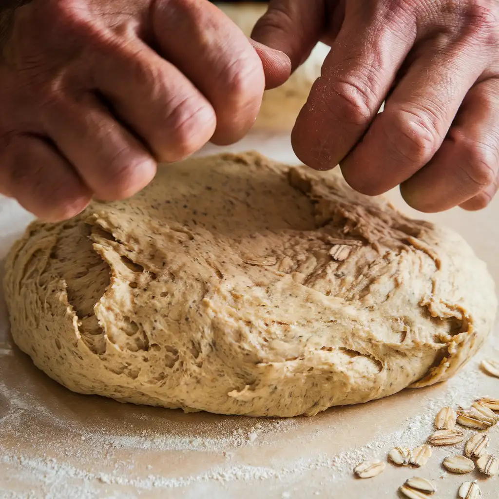 maine-oat-molasses-bread-dough-prep