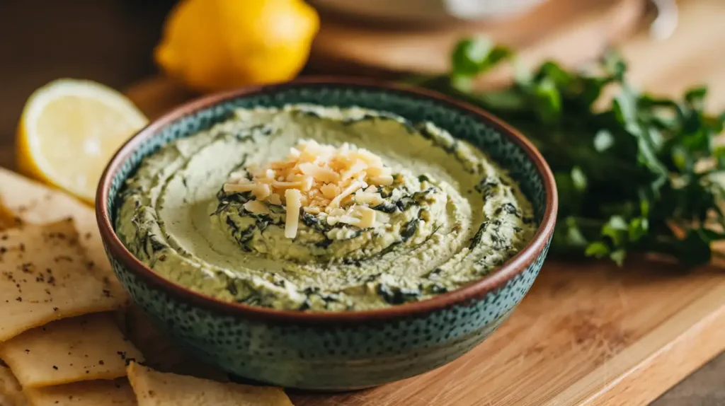 Golden Bubbly Spinach Artichoke Dip