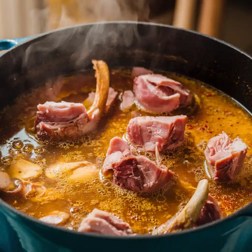 Simmering Ham Hocks