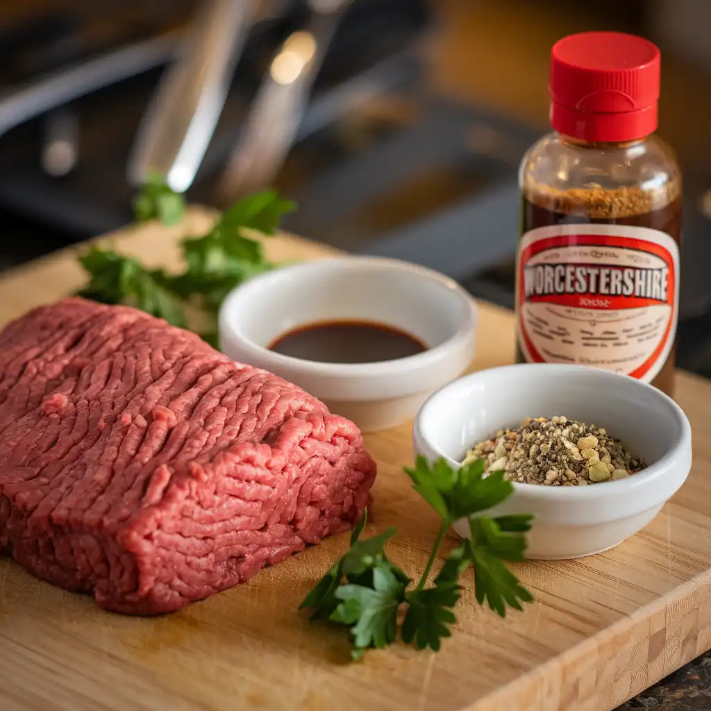 Ingredients for Burger Patty Preparation