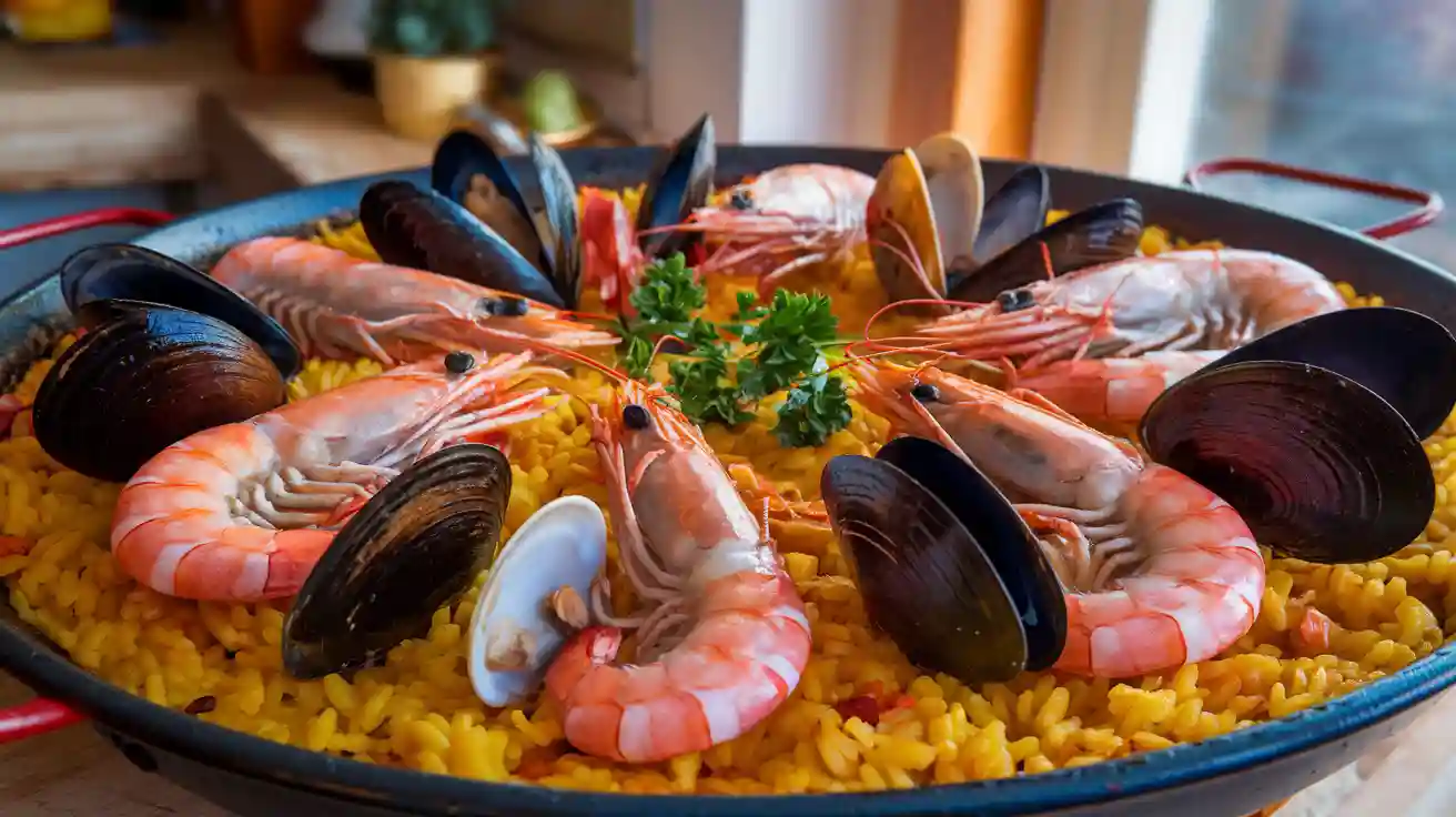 Seafood Paella Cooking Step