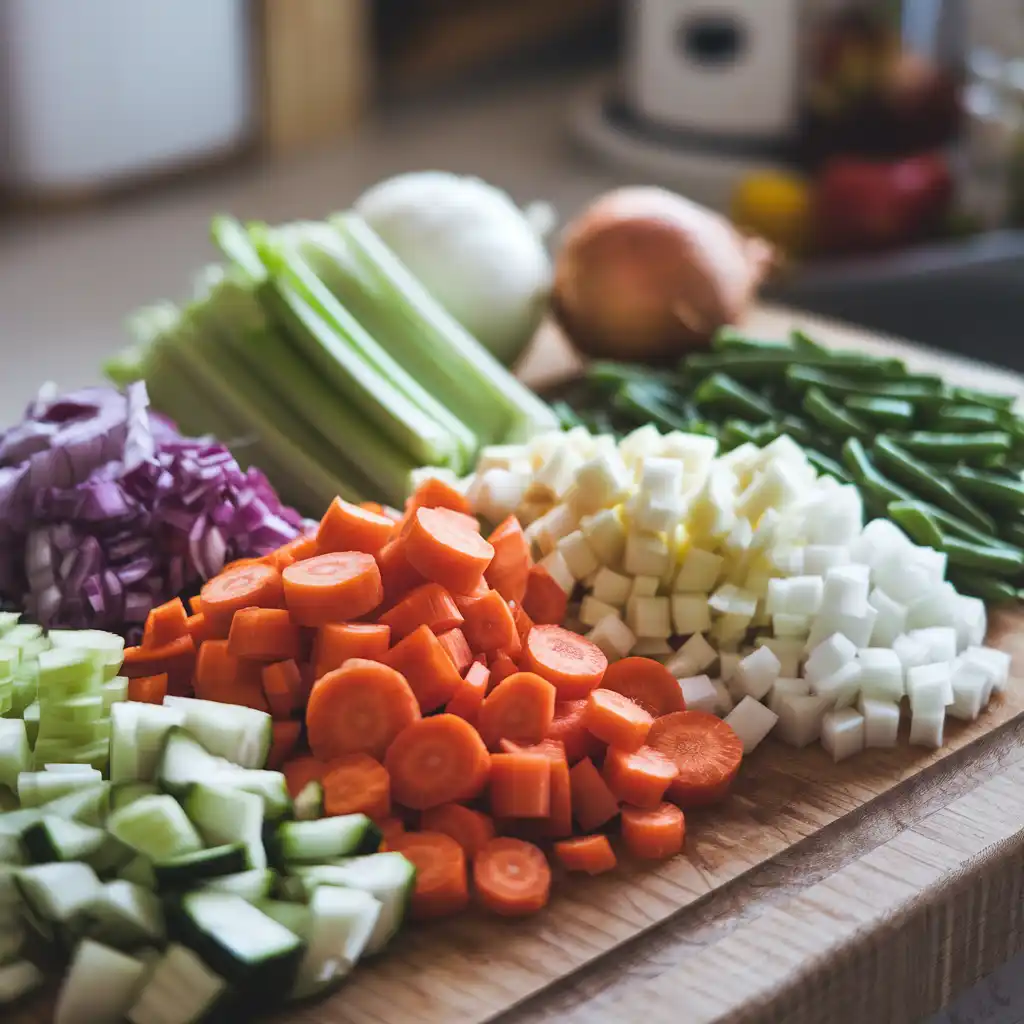 Chopped Ingredients for Soup